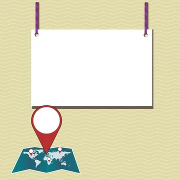 Speech Bubble With Important Message Above Map With Destination Point. Critical Ilustración de archivo