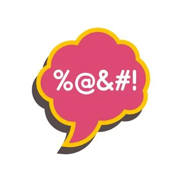 Speech bubble indicating swearing, anger, or profanity Stock Illustration