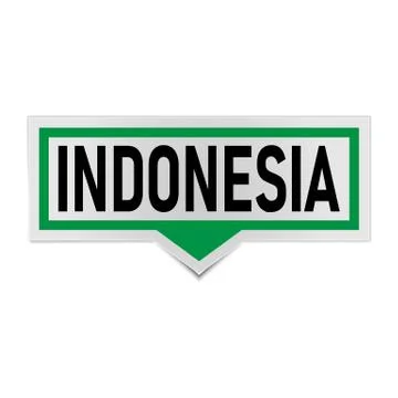 Speech bubble Indonesia vector illustration on a white background Stock Illustration