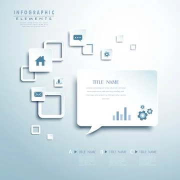 Speech bubble infographic elements Stockillustratie