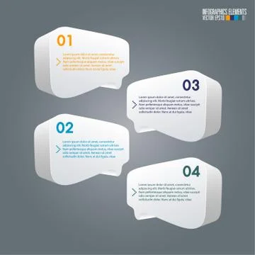 Speech bubble infographics template Stock Illustration