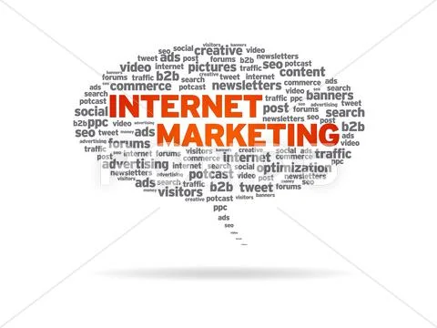 Speech bubble - internet marketing Stock Illustration