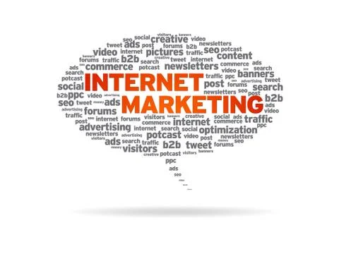 Speech bubble - internet marketing Stock Illustration