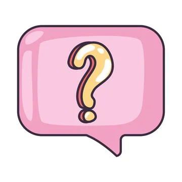 Speech bubble with interrogation sign isolated icon Illustrazione stock