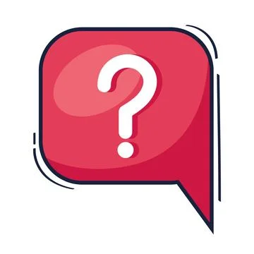 Speech bubble with interrogation sign isolated icon Illustrazione stock