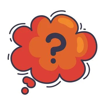 Speech bubble with interrogation sign vector icon Stock Illustration