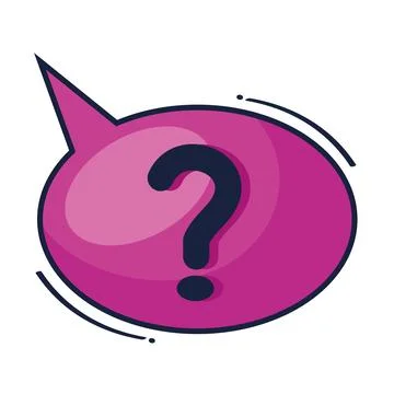 Speech bubble with interrogation sign vector icon Stock Illustration