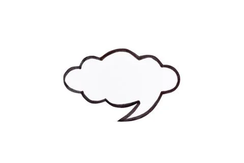 Speech bubble isolated on white background. 스톡 사진
