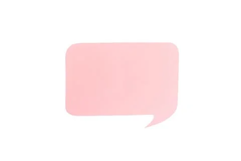 Speech bubble isolated on white background. Stock Photos