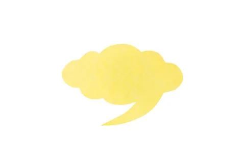 Speech bubble isolated on white background. Stock Photos
