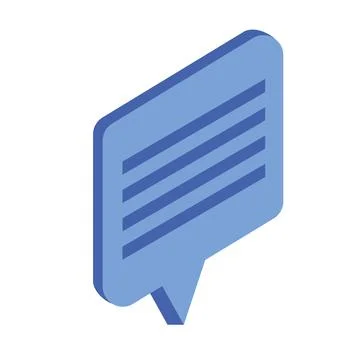 Speech bubble isometric Illustrazione stock