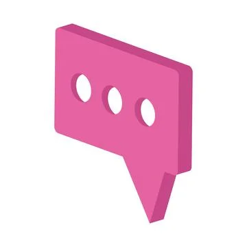 Speech bubble isometric style Stock Illustration