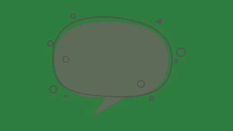 Speech bubble on it isolated isolated on green screen background Stock Footage 336858825