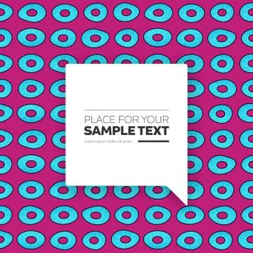 Speech bubble on kids stroke circle seamless pattern Stock-Illustration