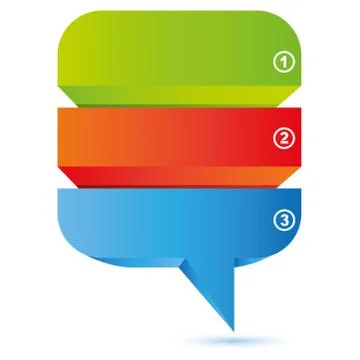 Speech bubble layer diagram Stock Illustration