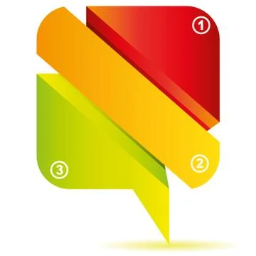 Speech bubble layer diagram Illustrazione stock