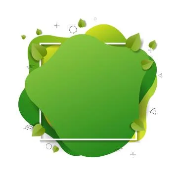 Speech Bubble With Leaves Isolated White Background Stock Illustration