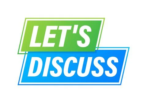 Speech Bubble with Lets Discuss text. Megaphone banner. Web design. Vector stock イラスト素材