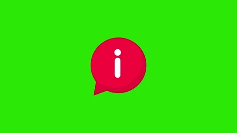 Speech Bubble With Letter I animation - Vector art . Video stock 146180389