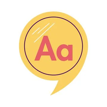 Speech bubble with letters Illustrazione stock