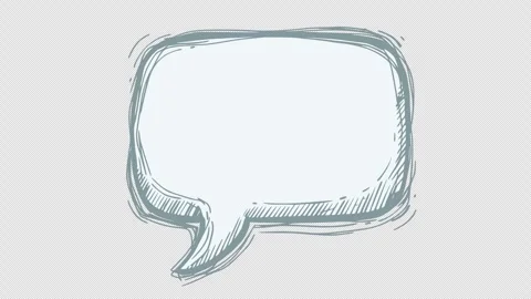 Speech bubble line boil whiteboard effect Stock Footage 340985422