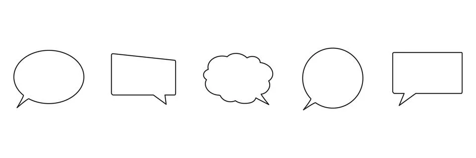 Speech bubble line collection. Stock Illustration