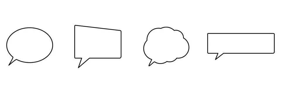 Speech bubble line collection. Stock Illustration