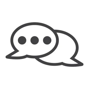 Speech bubble line icon, chat and website イラスト素材
