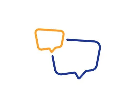Speech bubble line icon. Chat sign. Social media message. Vector 스톡 일러스트