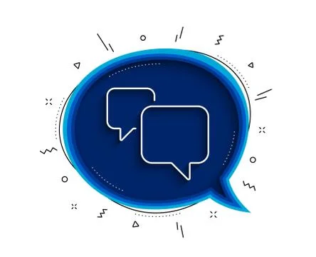 Speech bubble line icon. Chat sign. Social media message. Vector 스톡 일러스트