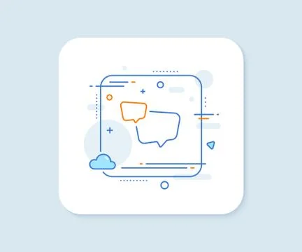 Speech bubble line icon. Chat sign. Social media message. Vector イラスト素材
