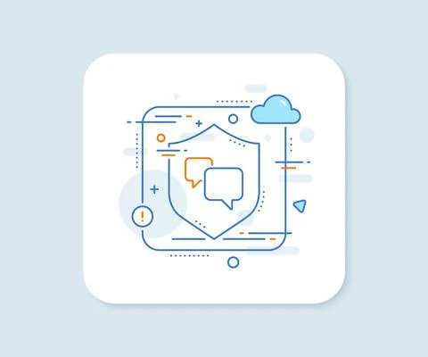 Speech bubble line icon. Chat sign. Social media message. Vector Stock Illustration