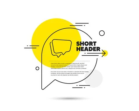 Speech bubble line icon. Chat sign. Social media message. Vector Illustrazione stock