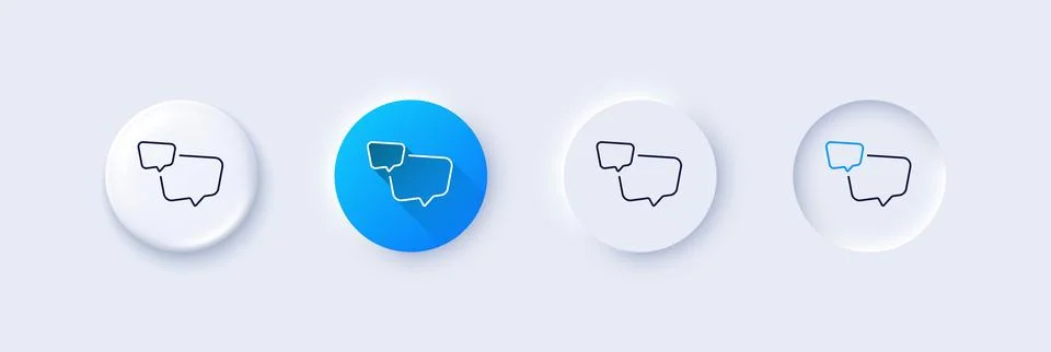 Speech bubble line icon. Chat sign. Social media message. Line icons. Vector Stockillustratie
