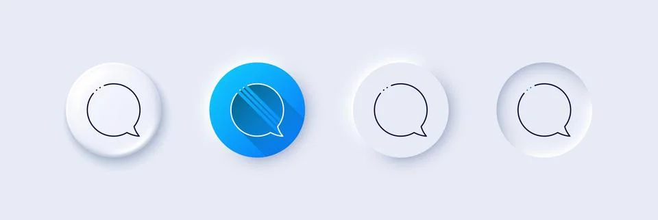 Speech bubble line icon. Chat sign. Social media message. Line icons. Vector 스톡 일러스트
