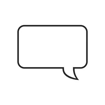 Speech Bubble Line Icon Vector Illustration Stock Illustration