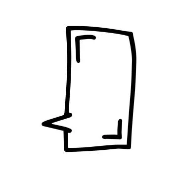 Speech bubble line vector doodle simple icon Stock Illustration