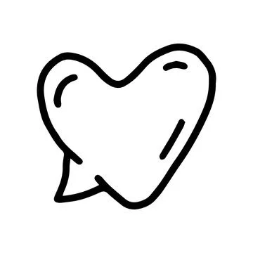 Speech bubble line vector doodle simple icon Stock Illustration