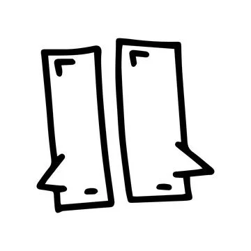 Speech bubble line vector doodle simple icon Stock Illustration