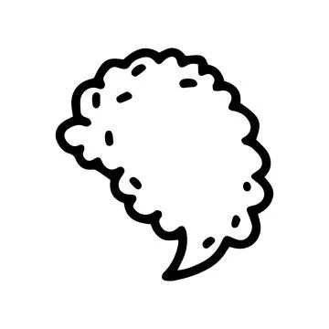 Speech bubble line vector doodle simple icon Stock Illustration