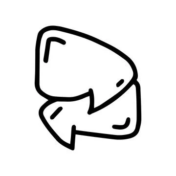 Speech bubble line vector doodle simple icon Stock Illustration
