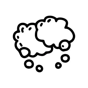 Speech bubble line vector doodle simple icon Stock Illustration