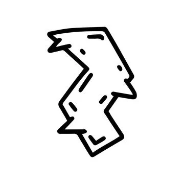 Speech bubble line vector doodle simple icon Stock Illustration
