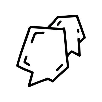 Speech bubble line vector doodle simple icon Stock Illustration