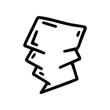 Speech bubble line vector doodle simple icon Stock Illustration