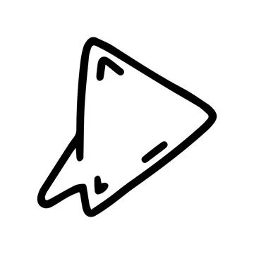 Speech bubble line vector doodle simple icon Stock Illustration