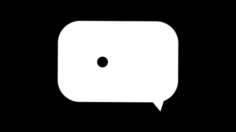Speech bubble with loading icon animation on black background. 스톡 동영상 297952107