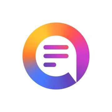 Speech bubble logo. Colorful logo. Vector design template elements for your 스톡 일러스트