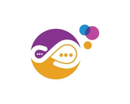 Speech bubble logo icon vector Stock Illustration