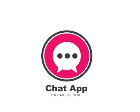 Speech bubble logo icon vector Stock Illustration